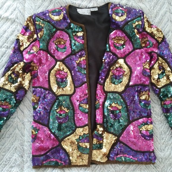 Rina Z Sequin Jacket - Picture 1 of 3